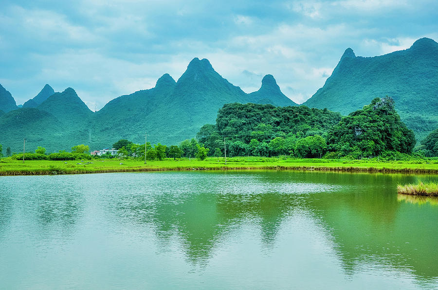 Karst rural scenery in spring #98 Photograph by Carl Ning