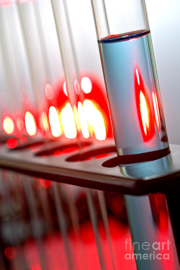 Device Photograph - Test Tubes in Science Research Lab #99 by Olivier Le Queinec