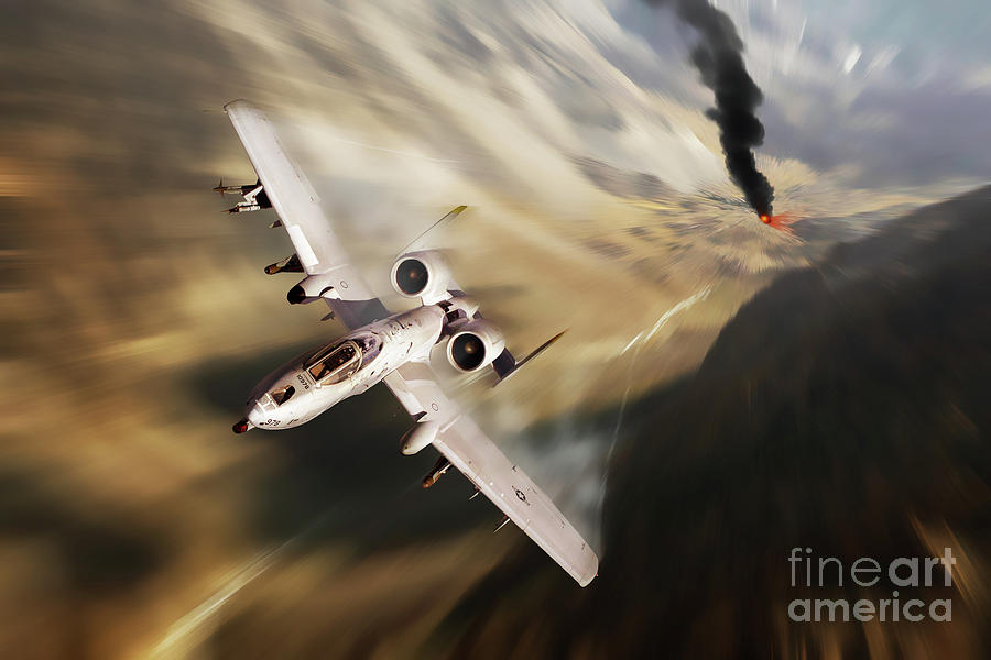 A-10 Canyon Run Digital Art by Airpower Art