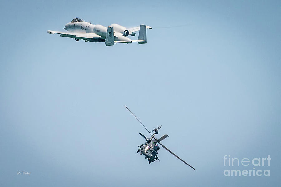 A-10 Thunderbolt II and the Blackhawk Photograph by Rene Triay FineArt Photos