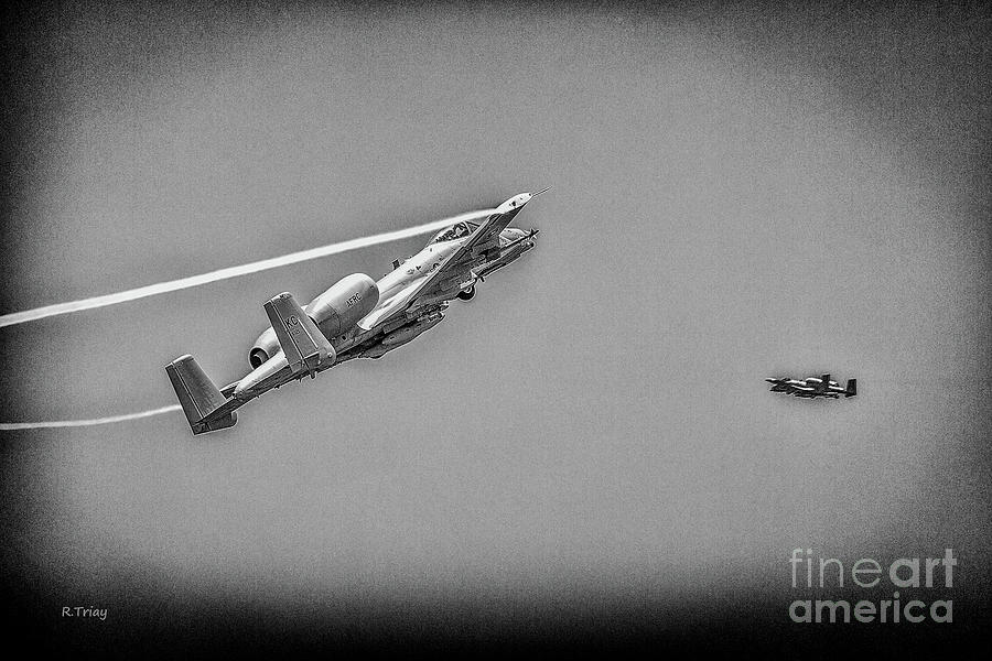 A-10 Thunderbolt II Making Their Pass BW Photograph by Rene Triay FineArt Photos