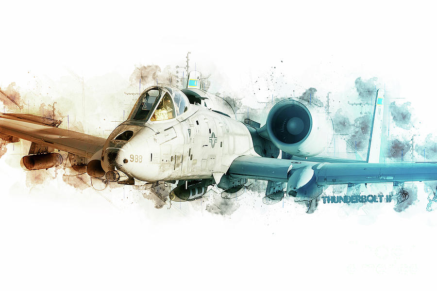 A-10 Thunderbolt Tech Digital Art by Airpower Art