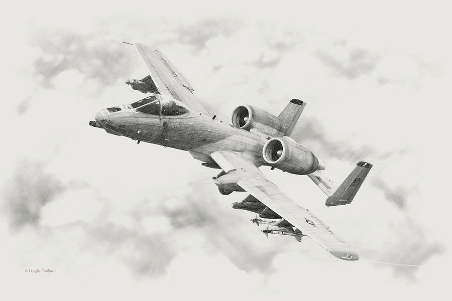 A-10 Warthog Digital Art by Douglas Castleman