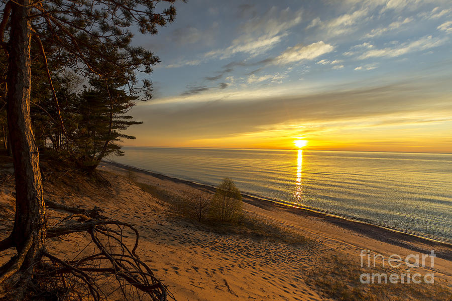 Sunset Photograph - A 12 mile beach sunset by Amie Lucas