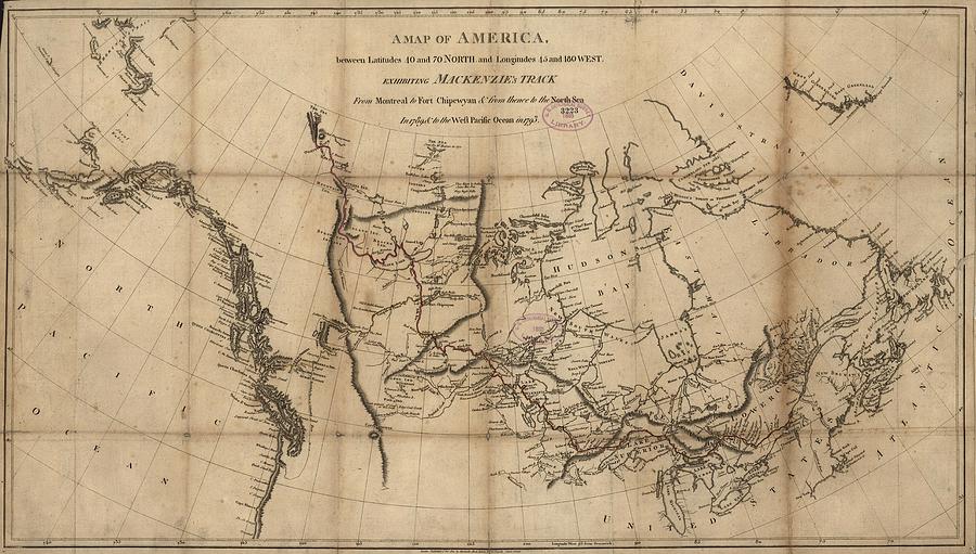 Map Photograph - A 1801 Map Of North America Showing by Everett