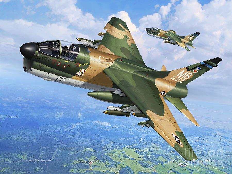 A-7d Corsair II Digital Art