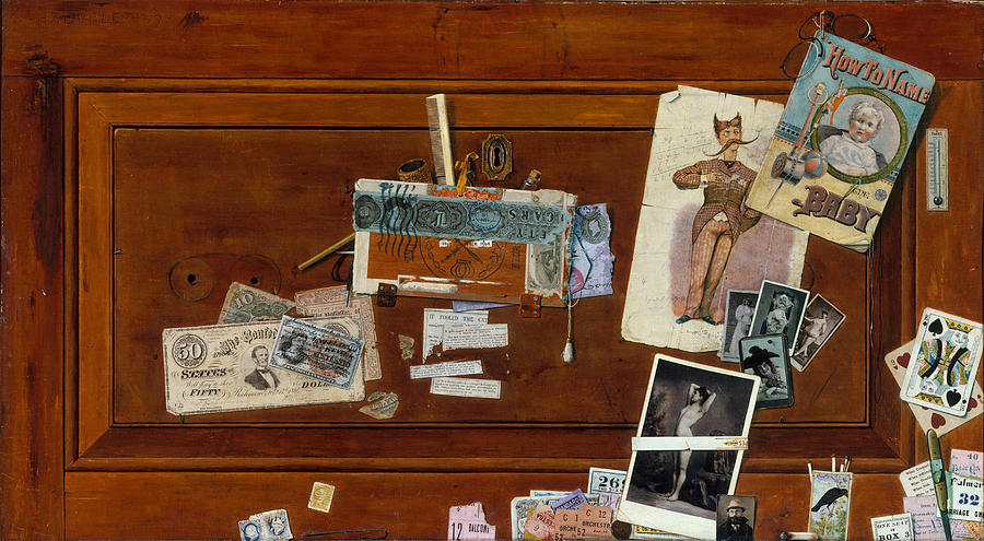 A Bachelors Drawer Painting by John Haberle