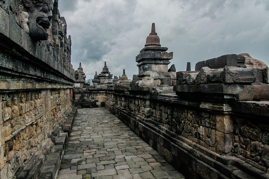 A balustrade of the Borobudur Temple Photograph by Volodymyr Dvornyk ...