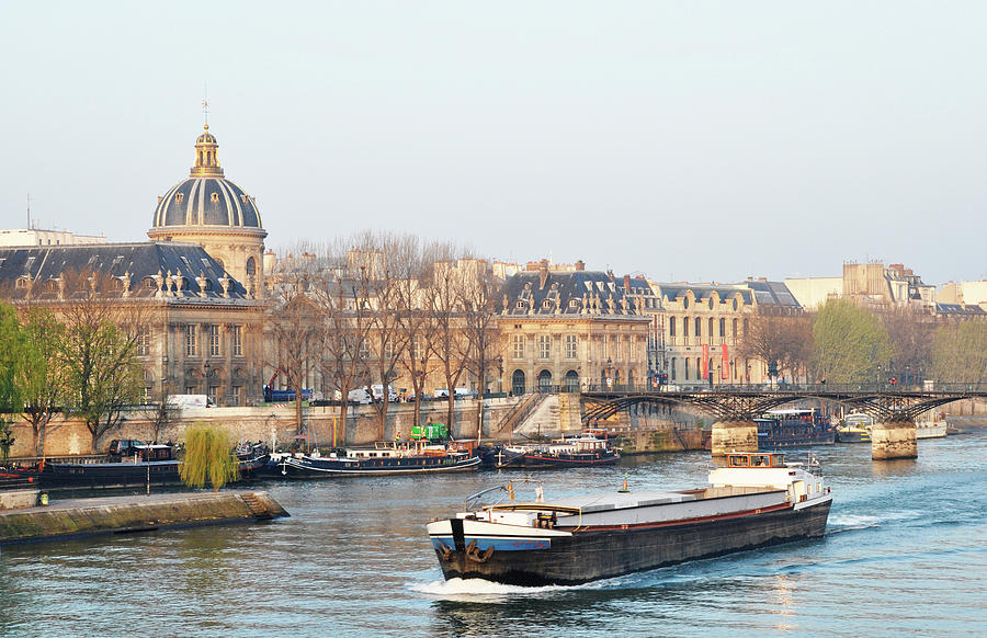 A barge on the river Seine, Paris Photograph by Dutourdumonde Photography