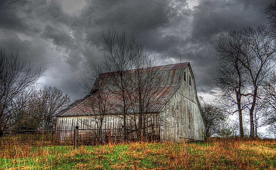 A Barn in the Storm 3 Photograph by Karen McKenzie McAdoo