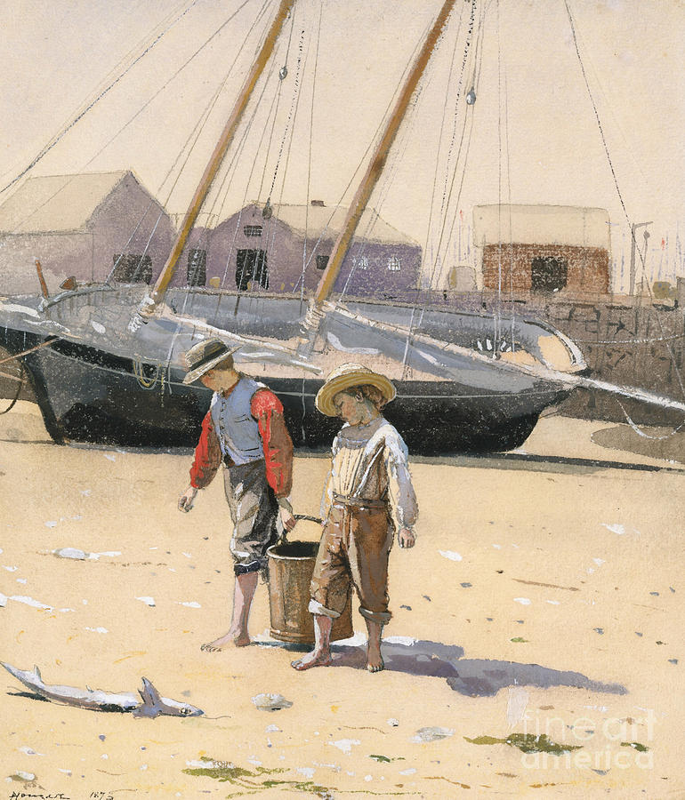 A Basket of Clams, 1873 Painting by Winslow Homer
