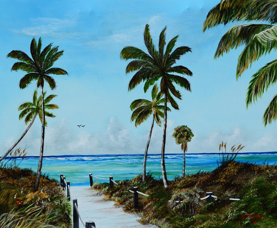 A Beach Access Painting by Lloyd Dobson