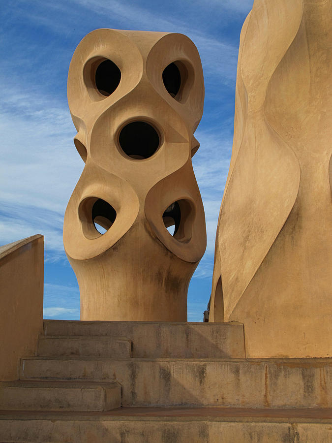 A Beautiful Chimney of the Pedrera Photograph by Dave Mills