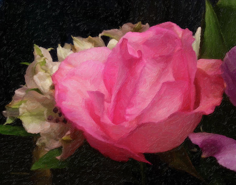 Una Rosa Painting by Gerlinde Keating