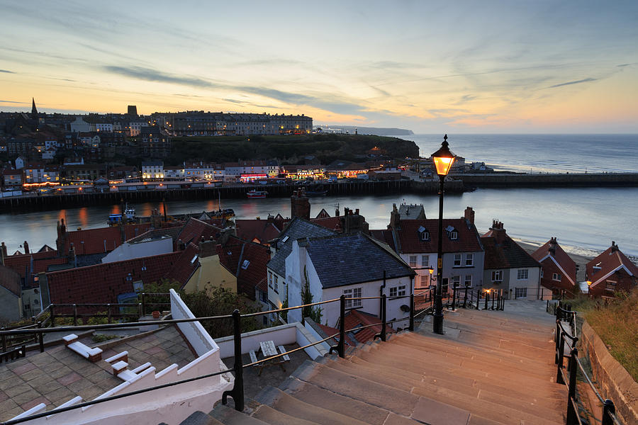 Architecture Photograph - A Beautiful Sunset over whitby UK by Chris Smith