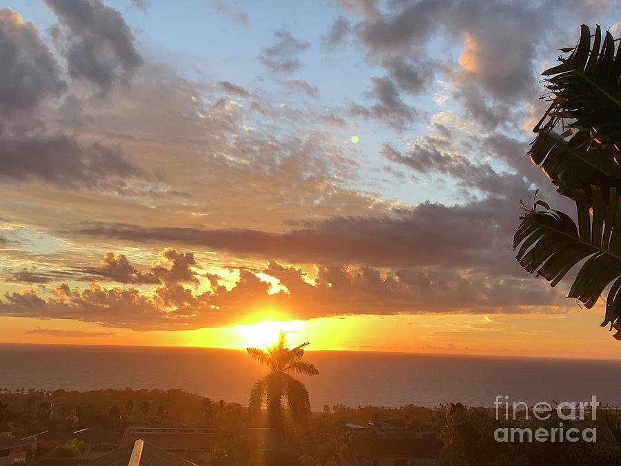 A Beautiful Sunset Sky in Hawaii Photograph by Karen Nicholson