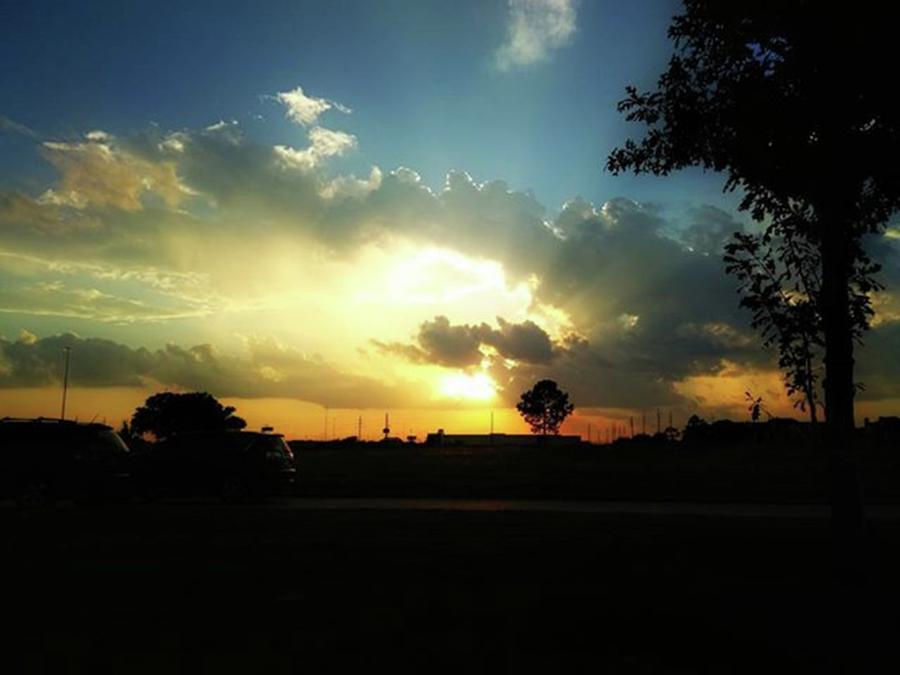 Sunset Photograph - A Beautiful Texas Sunset! #sunset by Percy Bohannon