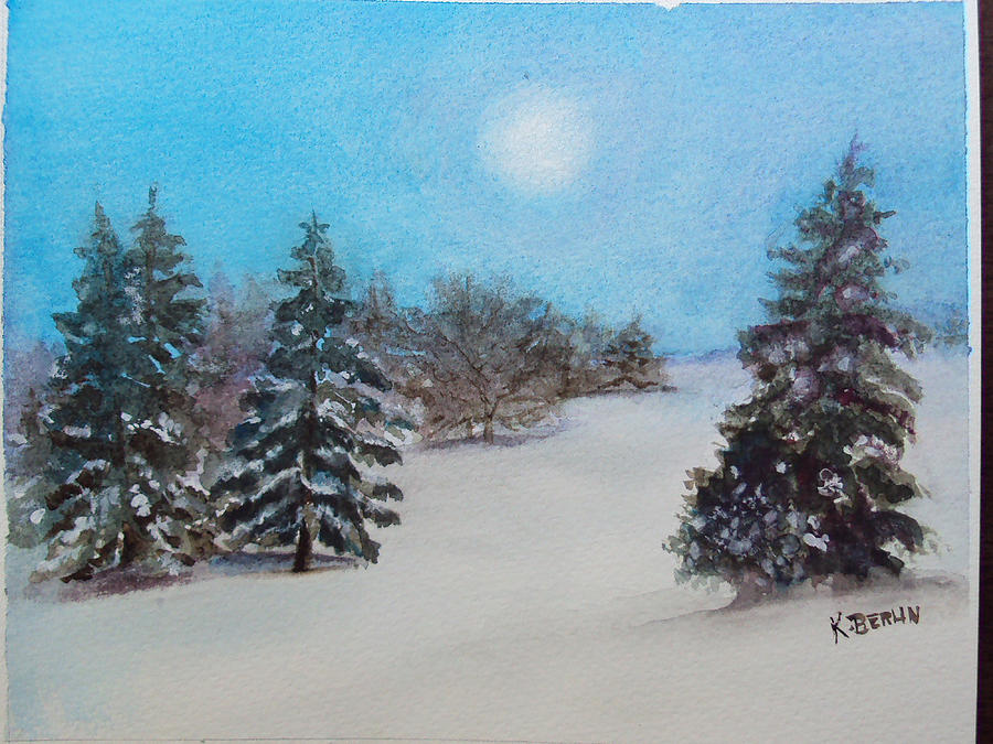 A Beautiful Winter Day Painting by Katherine Berlin - Fine Art America