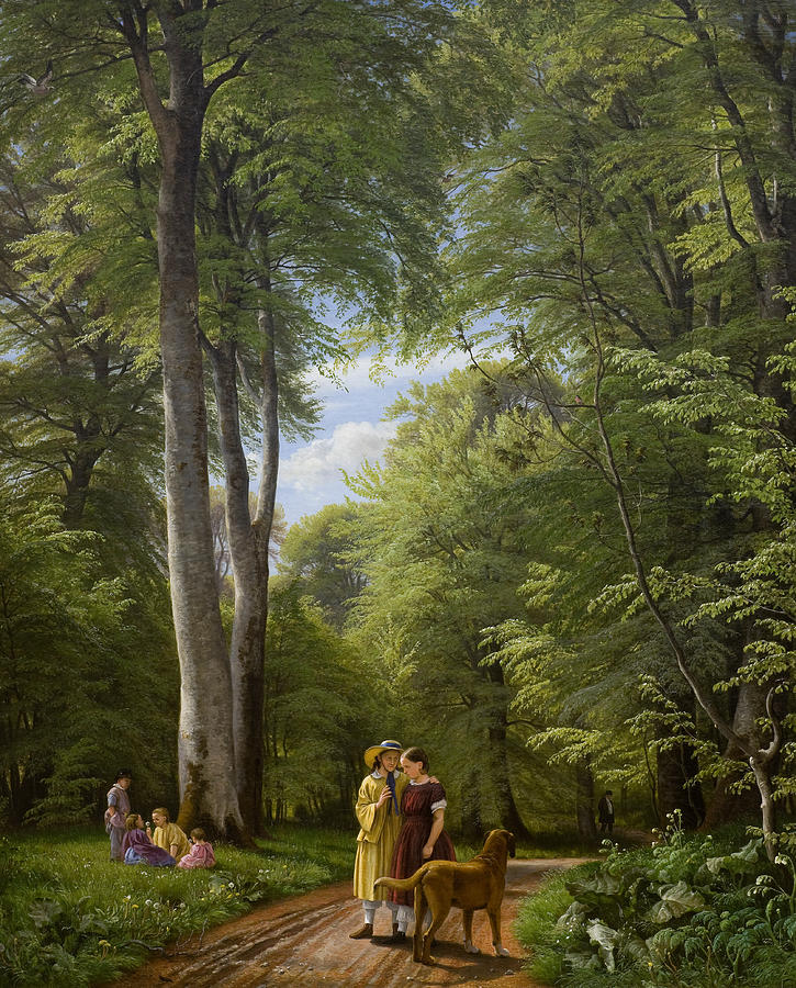 A Beech Wood in near Manor Painting by Peter Christian Skovgaard - Art America