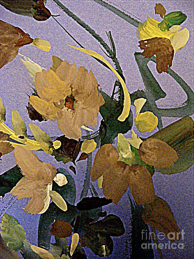 A Beige Bouquet Painting by Nancy Kane Chapman