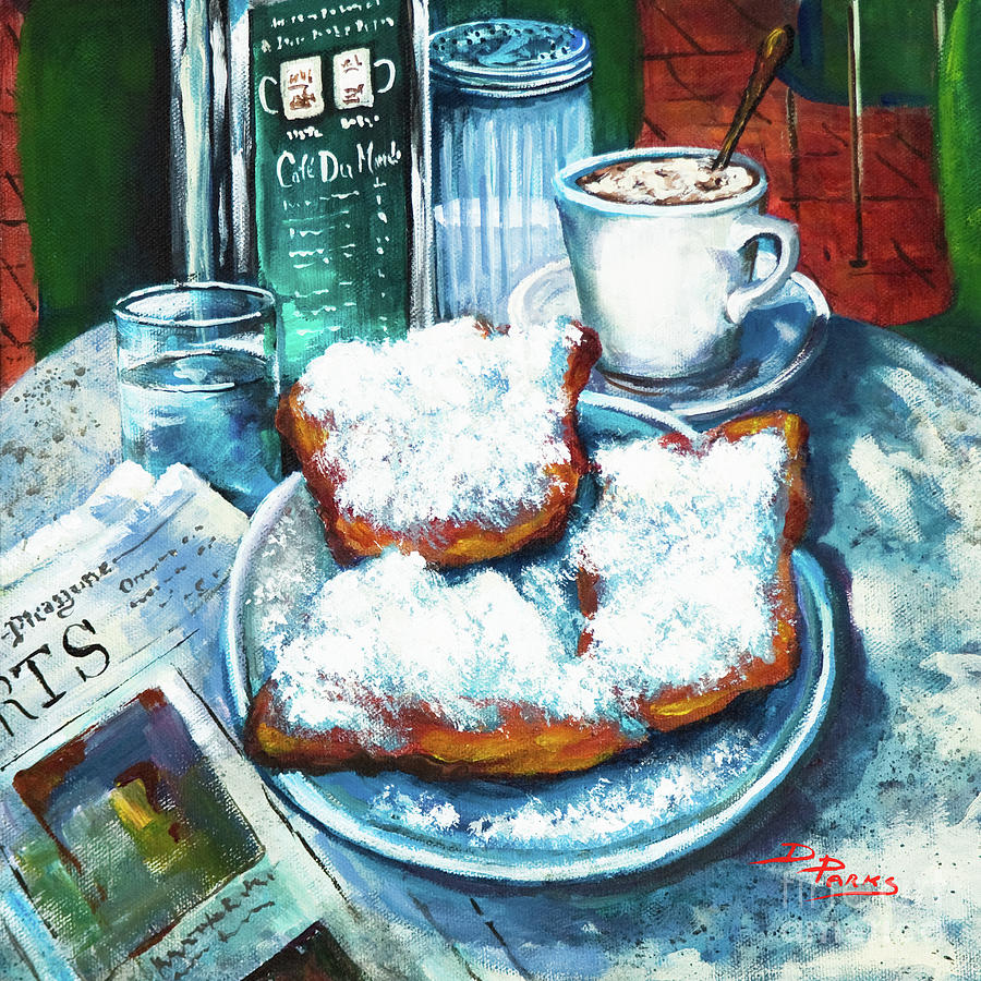 New Orleans Food Painting - A Beignet Morning by Dianne Parks