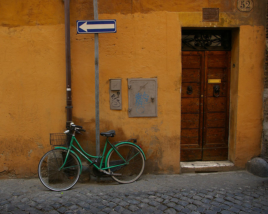 A Bike in Rome Photograph by Tom Reynen