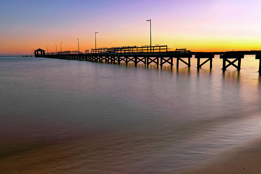 A Biloxi Pier Sunset - Mississippi - Gulf Coast Photograph by Jason Politte