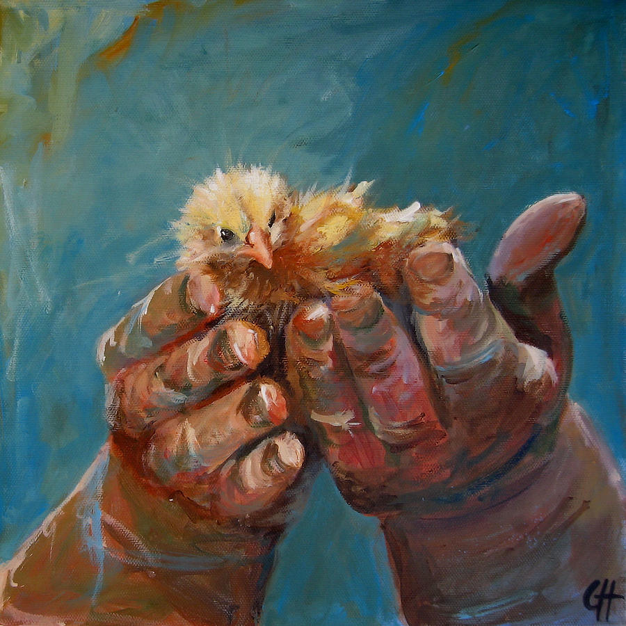 Abstract Painting - A Bird in the Hand by Cari Humphry