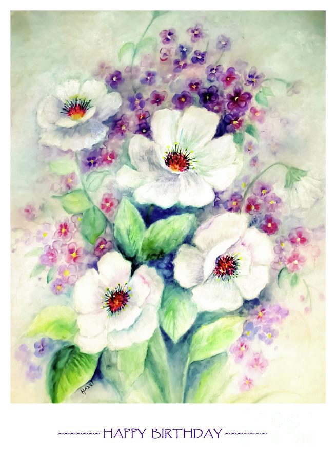 A Birthday Bouquet Painting by Hazel Holland