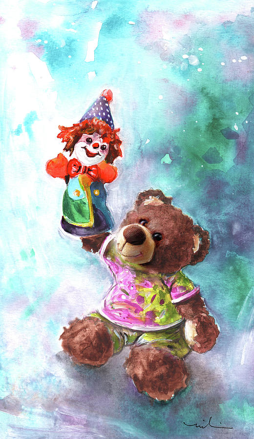 A Birthday Clown For Miki De Goodaboom Painting by Miki De Goodaboom