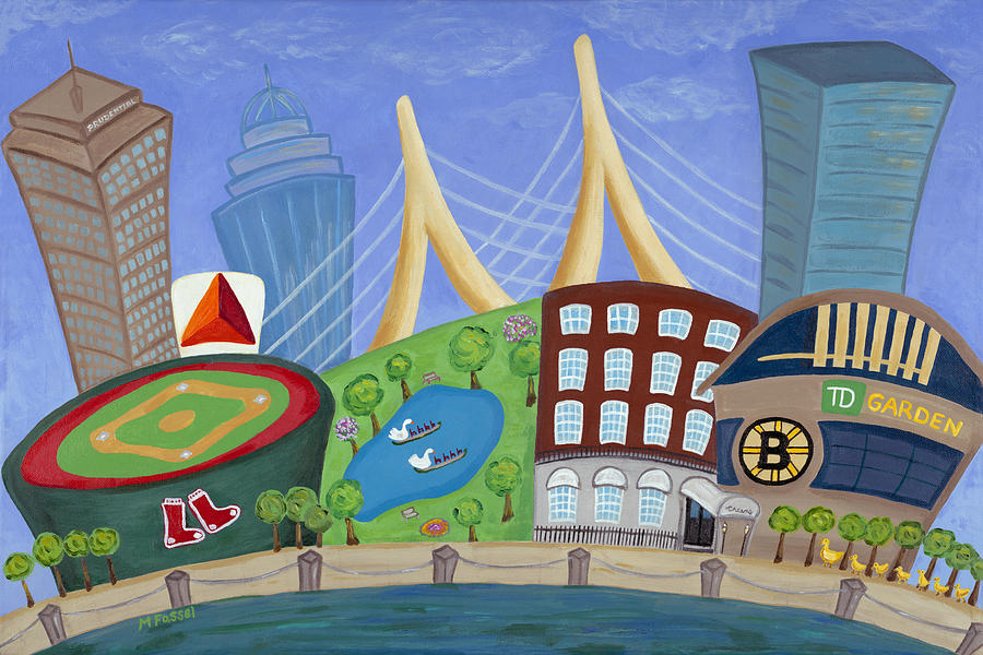 Boston Painting - A Bit O Boston by Melissa Fassel Dunn Boston Painting - A Bit O Boston by Melissa Fassel Dunn