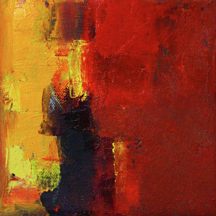 Abstract Painting - A Bit of Red by Nancy Merkle
