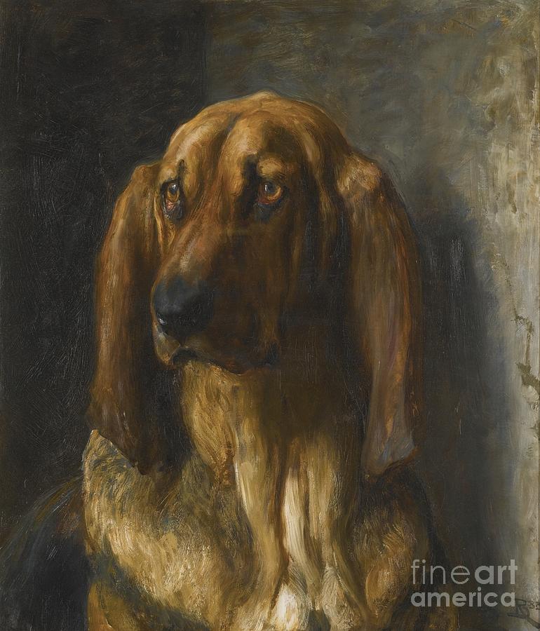 A Bloodhound Painting by MotionAge Designs