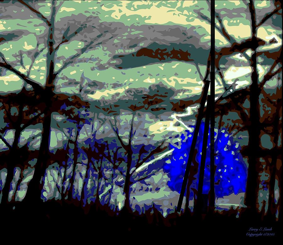 Tree Painting - A blue stormy mood by Larry E 