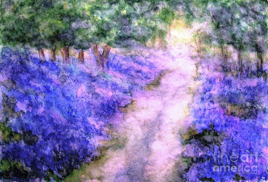 A Bluebell Carpet Painting by Hazel Holland
