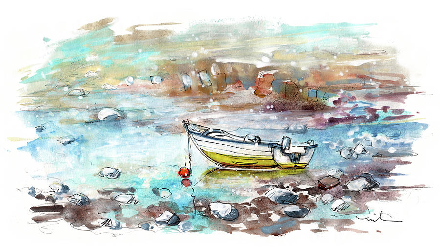 A Boat On Anglesey 02 Painting by Miki De Goodaboom