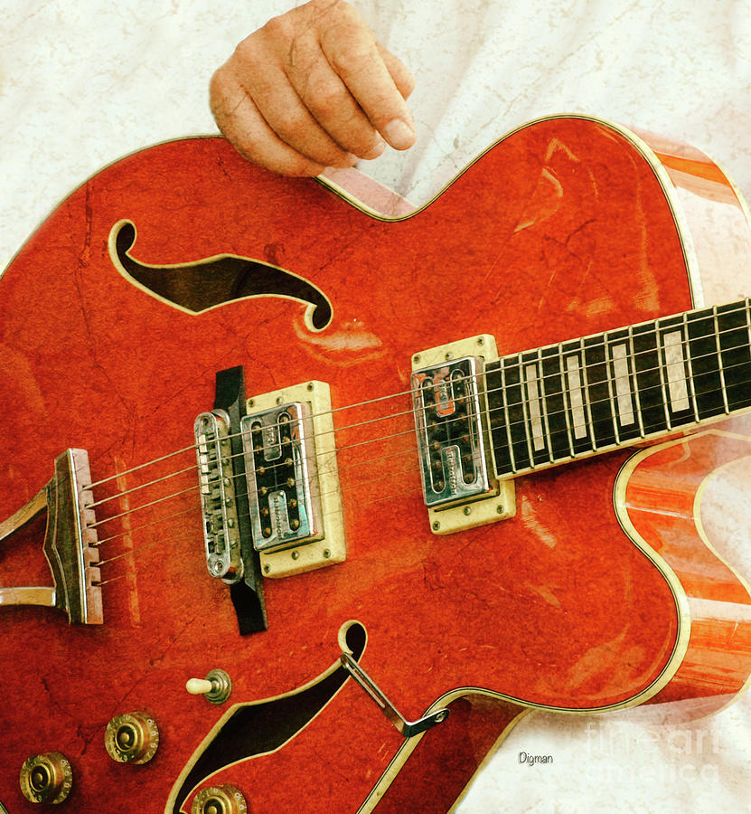 Guitar Photograph - A Body Of Red by Steven Digman Guitar Photograph - A Body Of Red by Steven Digman