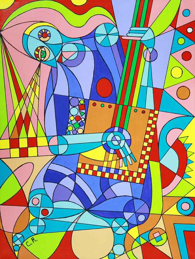 Music Painting - A Bold Cubetarist by Daniel House