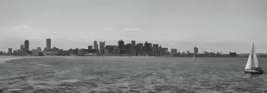 A Boston View in Black and White Photograph by Roberta Byram