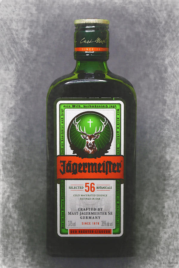 A Bottle of Jagermeister Digital Art by David Stasiak