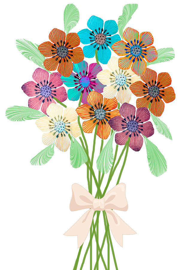 A Bouquet for You Digital Art by Rosalie Scanlon