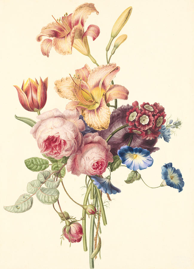 A Bouquet #2 Mixed Media by Henriette Geertruida Knip
