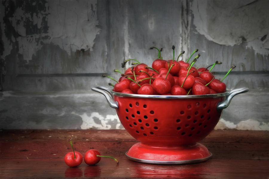 A Bowl of Cherries Photograph by Lori Deiter