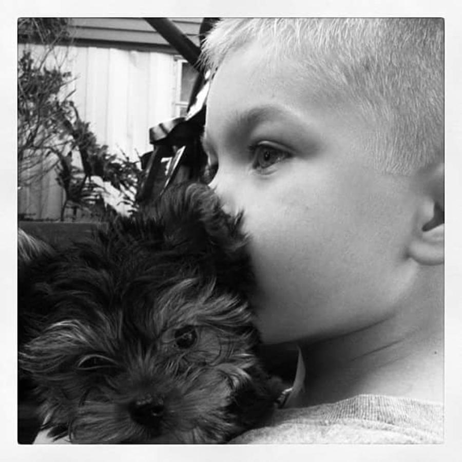 Dog Photograph - A Boy And His Dog! #big Bro #family by Gin Young