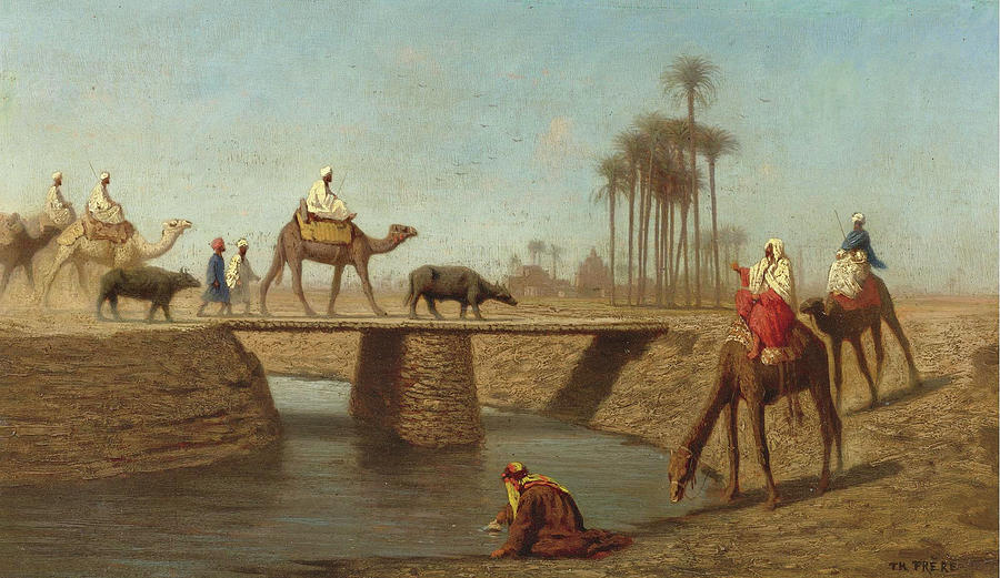 A Bridge. High Egypt Painting by Charles-Theodore Frere