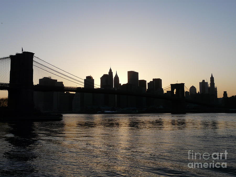 Bridge Print - A Bridge Over The River Hudson by Kendall Eutemey