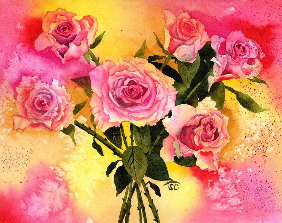 Rose Painting - A bright, sunny day by Tammy Crawford