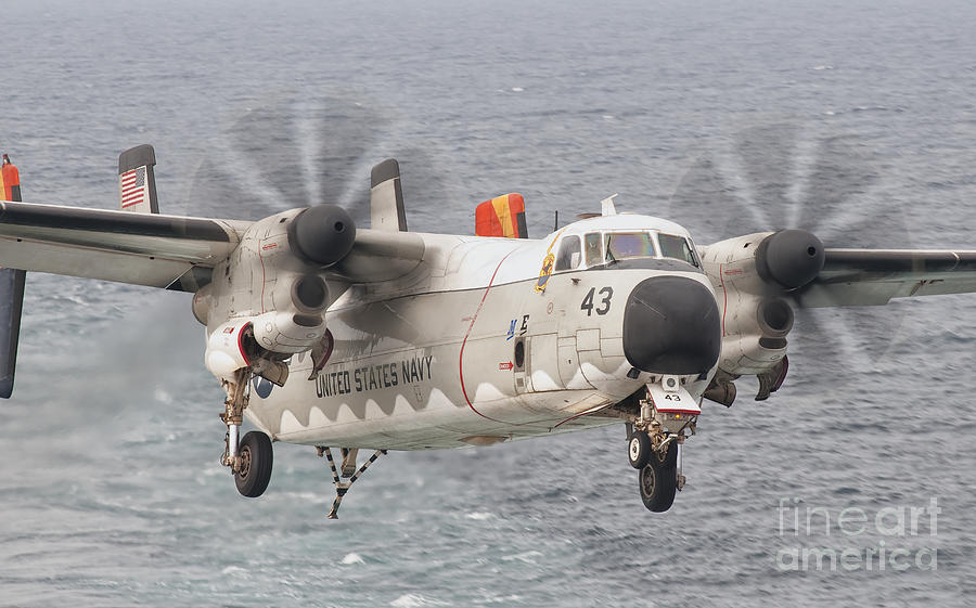 Transportation Photograph - A C-2a Greyhound Prepares For Landing by Giovanni Colla