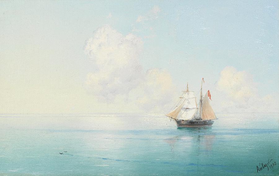  A Calm Morning at Sea Painting by MotionAge Designs
