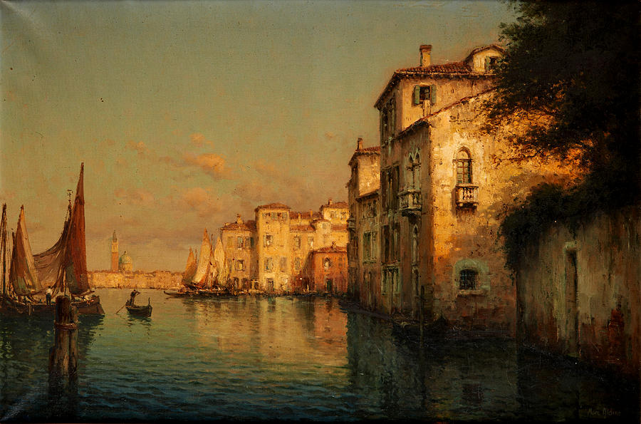 Canal Painting - A Canal in Venice by Eloi-Noel Beraud